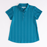 Geo Curved Short Sleeve Polo Shirt