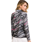 Alternate View 1 of Stormy Print Sunsense Quarter Zip Pull Over