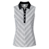 Alternate View 1 of Noble Glow Collection: Cilla Two Tone Sleeveless Polo Shirt