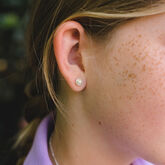 Alternate View 3 of CC Sport Silver Golf Ball Earrings for Little Girls &amp; Tweens