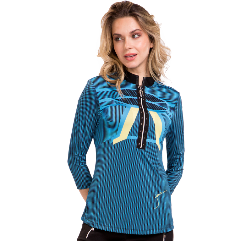 Electron Collection: Starship Short Sleeve Quarter Zip Pull Over Top