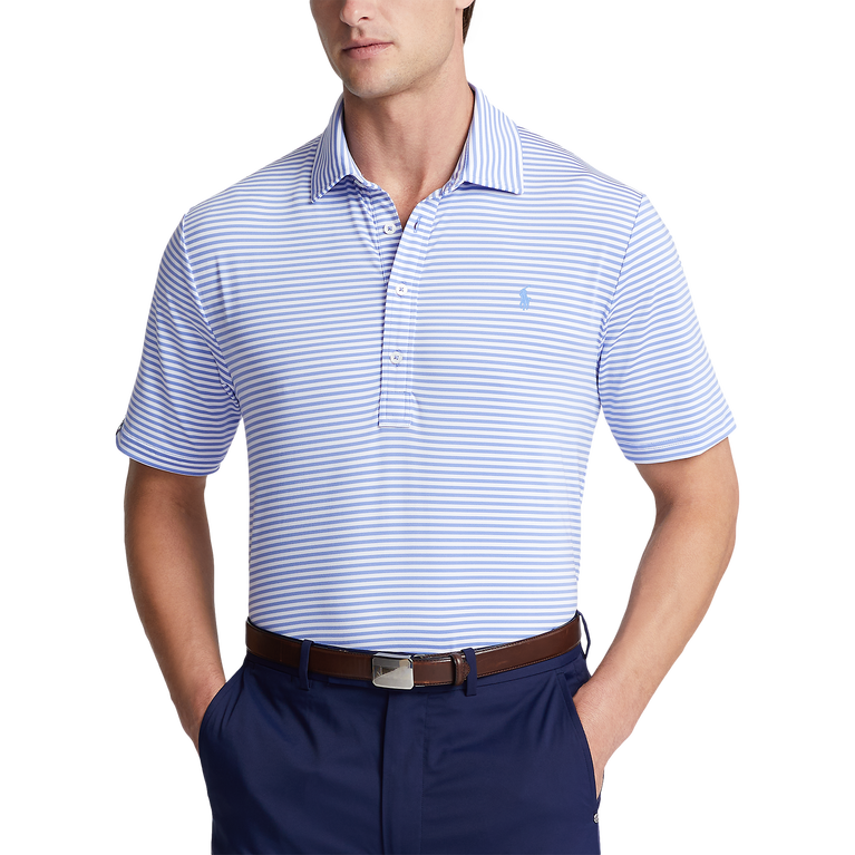Performance Tour Pique Striped Polo Shirt