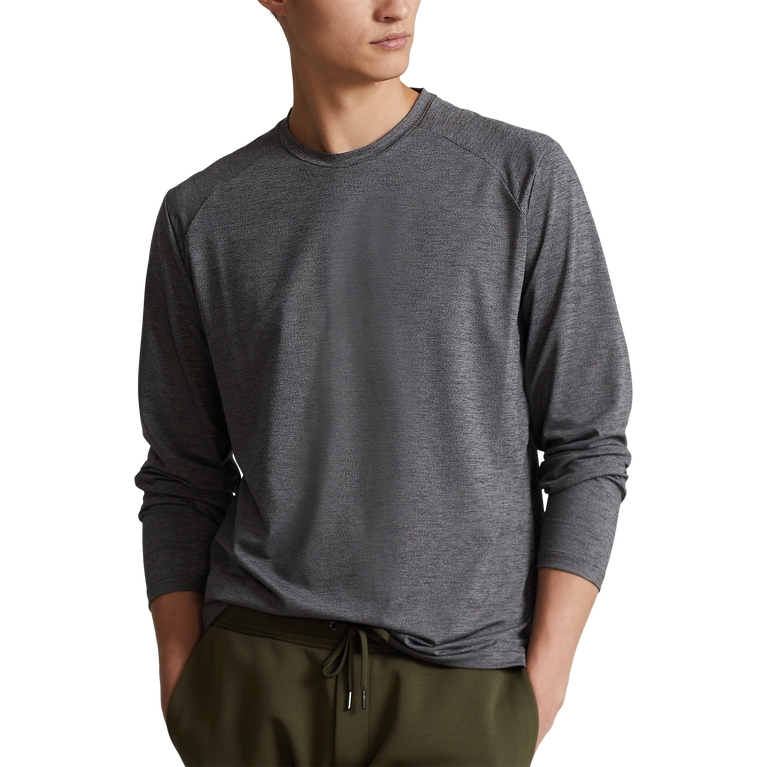Classic Fit Stretch Micro-Mesh Long Sleeve T-Shirt