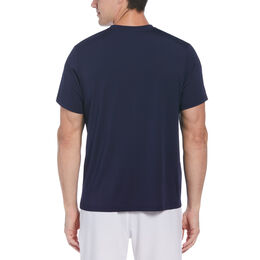 Pin Hole Mesh Men&#39;s Short Sleeve Tennis Shirt