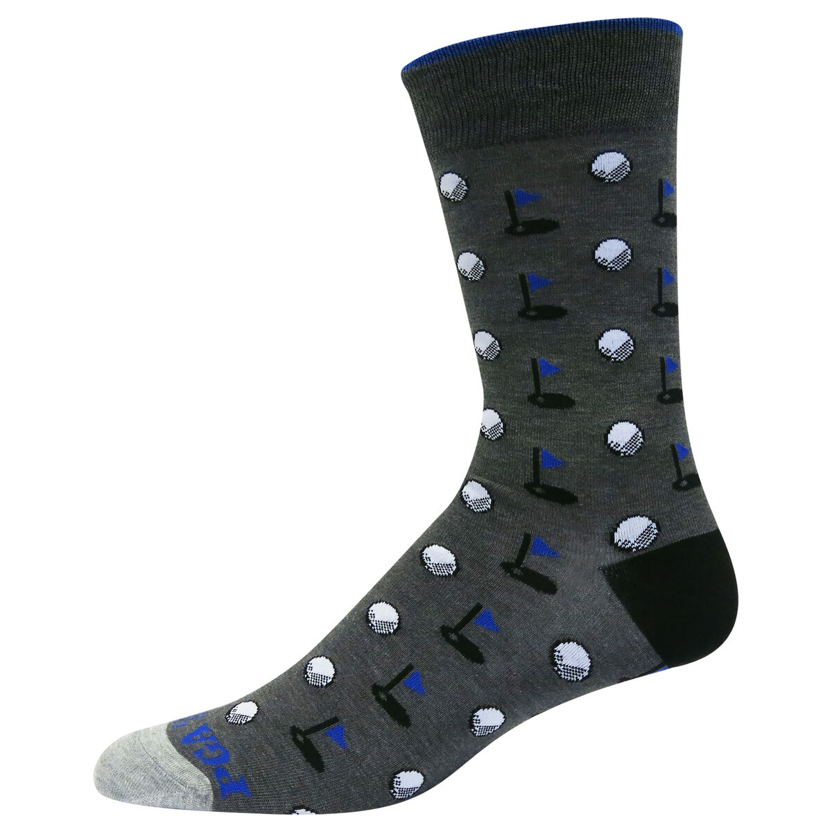 PGA TOUR Clubhouse Flat Knit Golf Ball Tee Pattern Crew Socks PGA TOUR Superstore