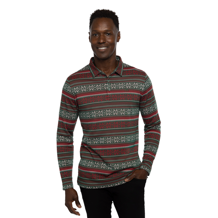 Pure Gold Long Sleeve Polo Shirt
