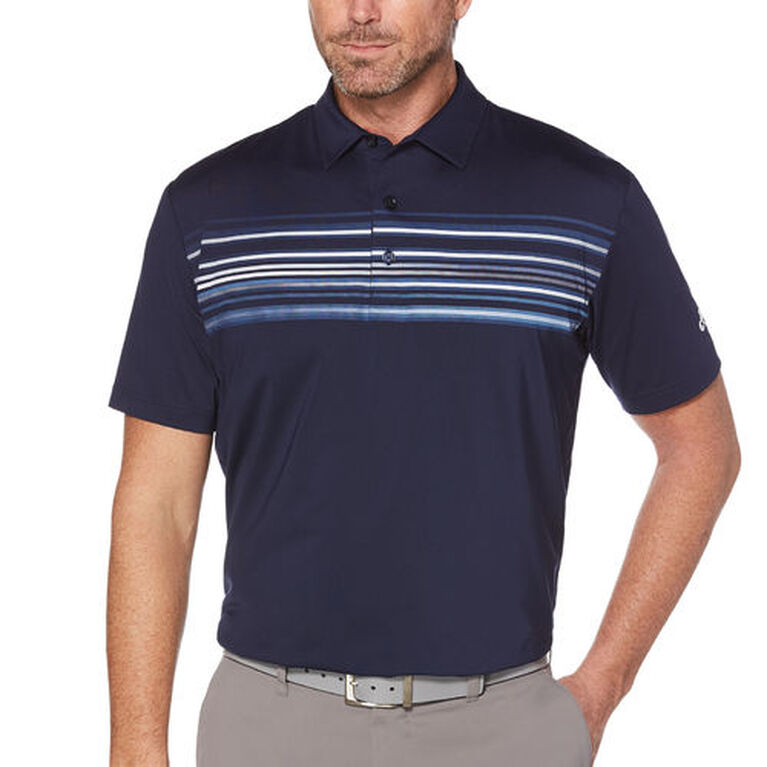 Callaway Men S Opti Dri Chest Pigment Print Short Sleeve Polo