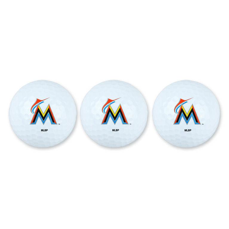 Team Effort Miami Marlins Golf Ball 3 Pack