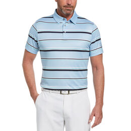 Allover Stripe Short Sleeve Golf Polo Shirt