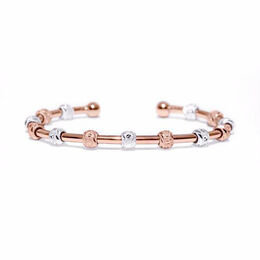 Golf Goddess Two-Tone Rose Gold and Silver Stroke Counter Bracelet