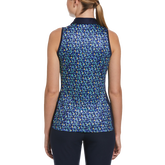 Alternate View 1 of Dab Printed Sleeveless Polo Shirt