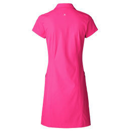 Tropical Wave Collection: Dahlia Lyric Pink Short Sleeve Dress