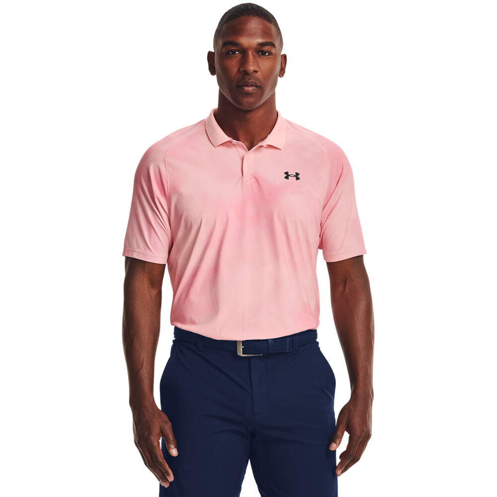 Pink under armour polo shirt clearance