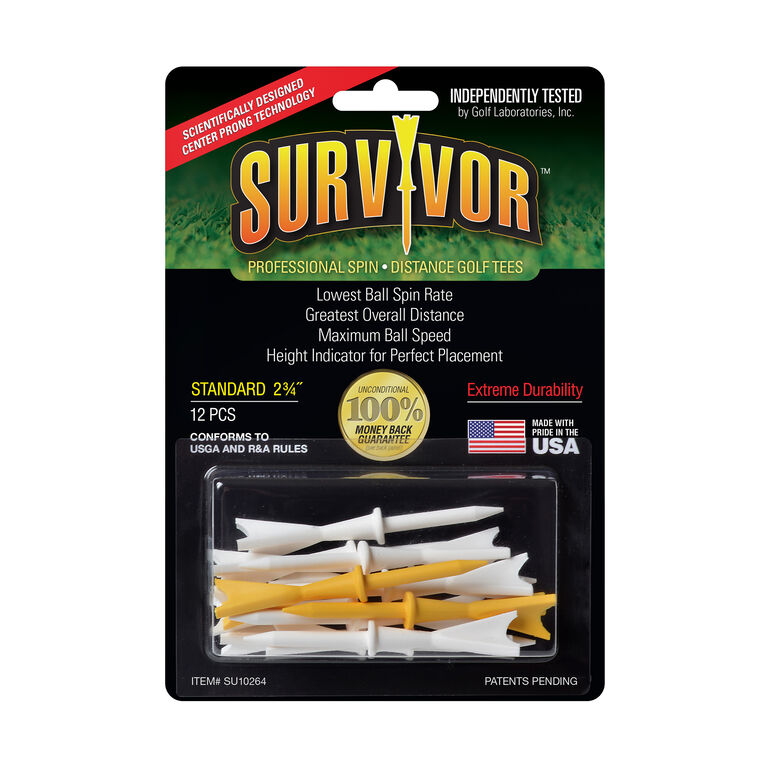 Survivor 2-3/4&quot; Tees 12-Pack