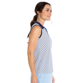 Alternate View 1 of Fairway Drive Collection: Tile Print Sleeveless Polo