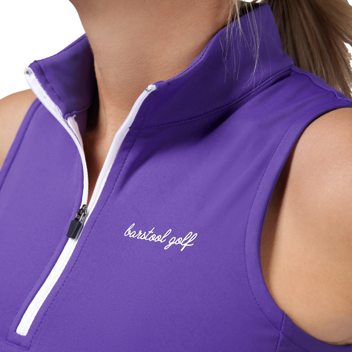 Barstool Sports Solid Quarter Zip Sleeveless Dress PGA TOUR Superstore