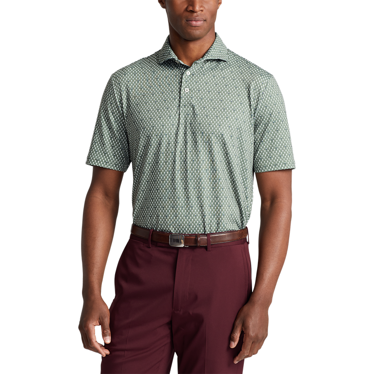 Classic Fit Performance Print Polo Shirt