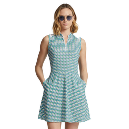 Graphic Paneled Airflow Jersey Dress