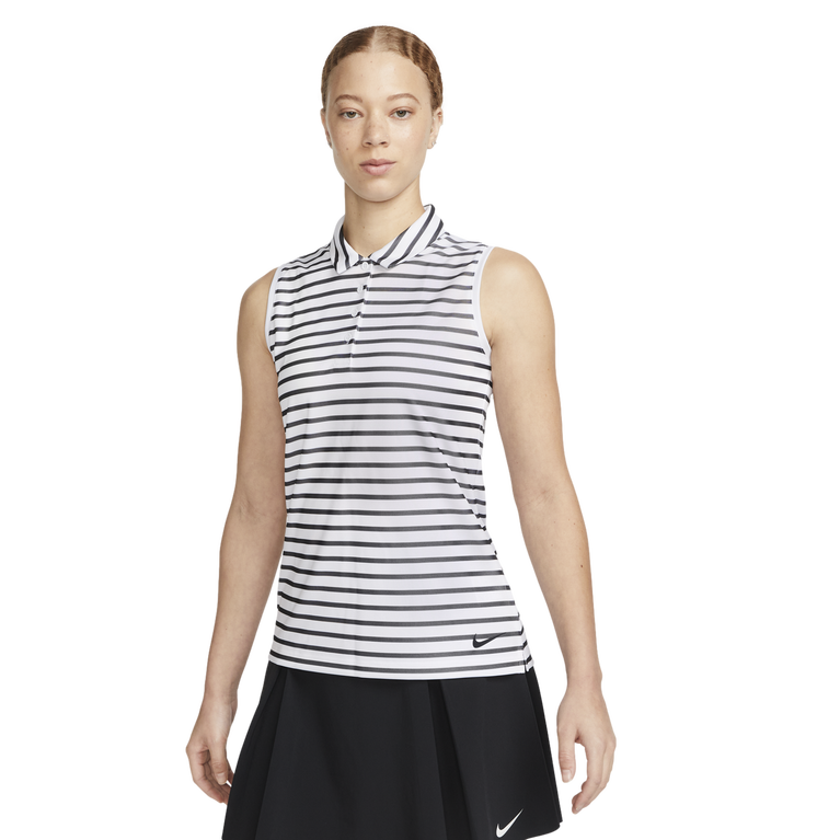Dri-FIT Victory Women&#39;s Striped Sleeveless Polo Shirt