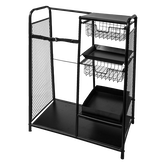 Golf Gifts &amp; Gallery Black Metal Golf Bag Organizer empty