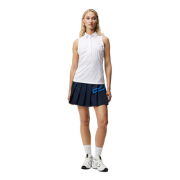 Dena Solid Sleeveless Polo Shirt