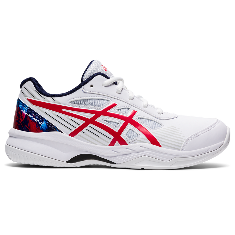 Asics GelGame 8 GS L.E. Novak Pack Juniors Tennis Shoe White/Red