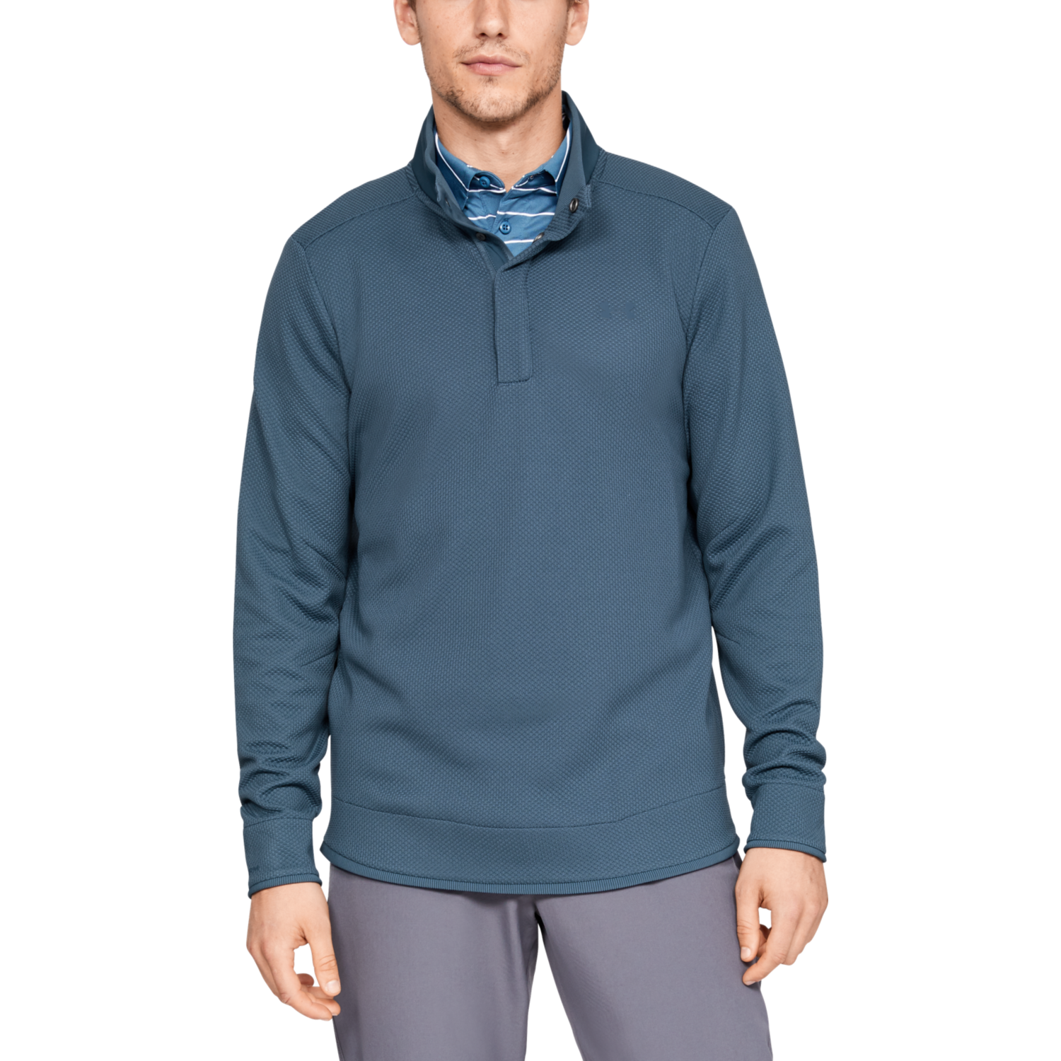 under armour storm snap mock golf sweater