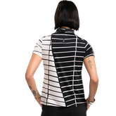 Alternate View 1 of Zest Collection: Tamati Diagonal Striped Short Sleeve Top