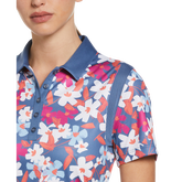 Alternate View 1 of Floral Geo Print Snap Short Sleeve Polo Shirt