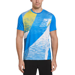 Multicolor Space Dye Short Sleeve Men&#39;s Tennis Shirt