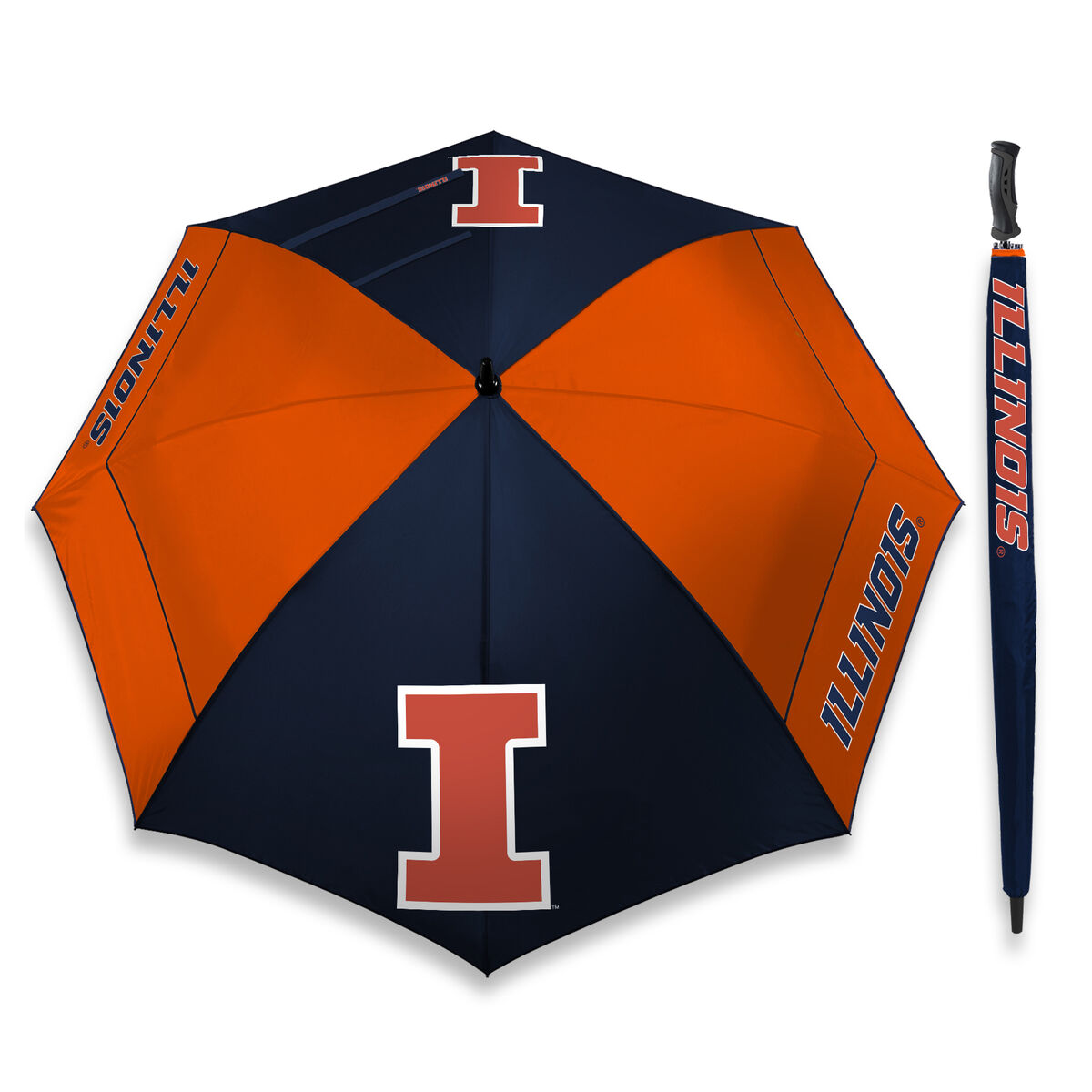 Team Effort Illinois Fighting Illini 62" Windsheer Lite Umbrella PGA