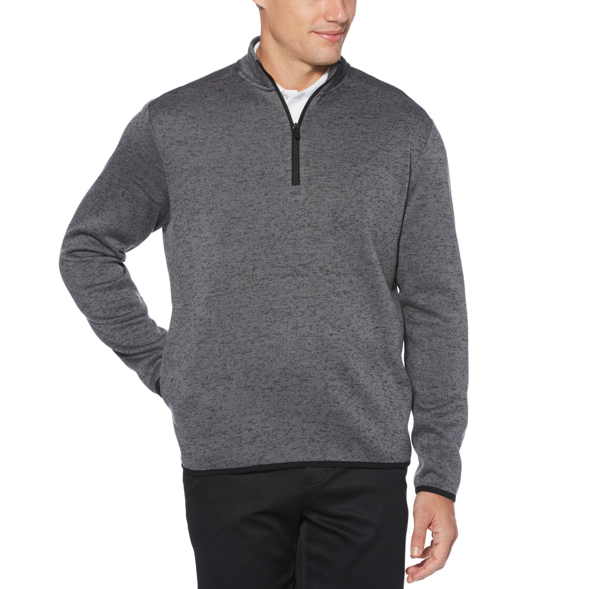 Men Clothing & Accessories PGA TOUR Mens Solid Fleece Back 1/4zip