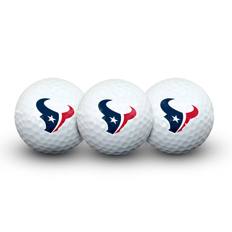 Team Effort Houston Texans Golf Ball 3 Pack