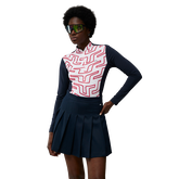 Marilyn Color Block JL Print Quarter Zip Pull Over