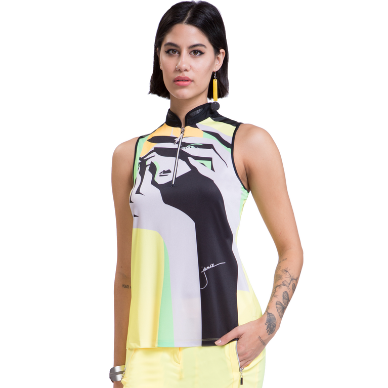 Zest Collection: Incognito Print Sleeveless Top