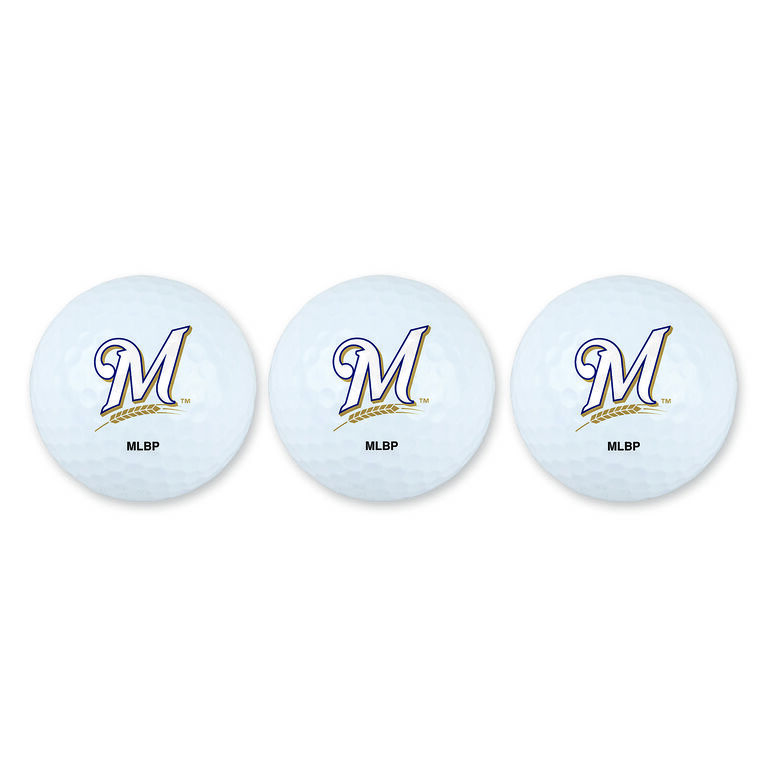 Team Effort Milwaukee Brewers Golf Ball 3 Pack