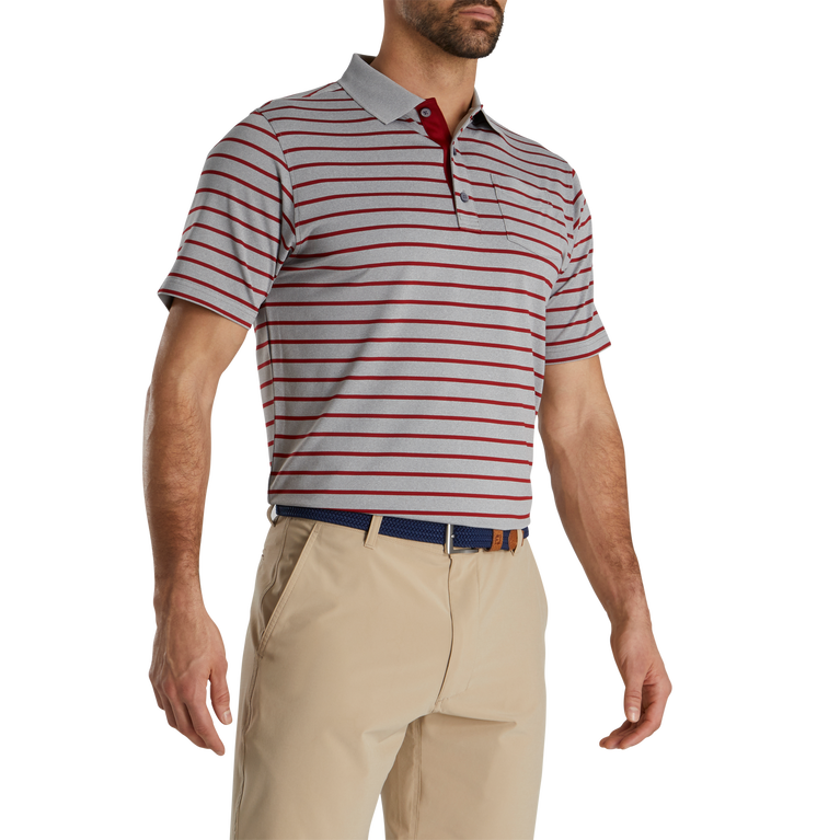 FootJoy Nautical Stripe Lisle Self Collar Polo PGA TOUR Superstore