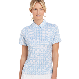 Floral Geo Short Sleeve Polo Shirt