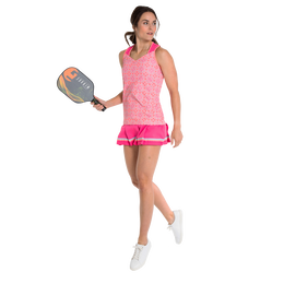 Pickleball Mosaic Racquet Print Sleeveless Tank Top