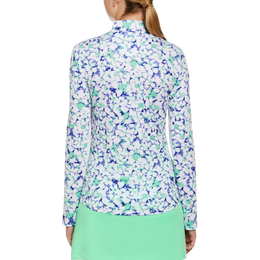 Abstract Floral Print Sun Protection Pull Over