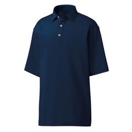 Stretch Lisle Dot Print Self Collar