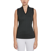 Essential Geo Print Sleeveless Golf Shirt