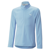 Girls Solid Quarter Zip Pull Over