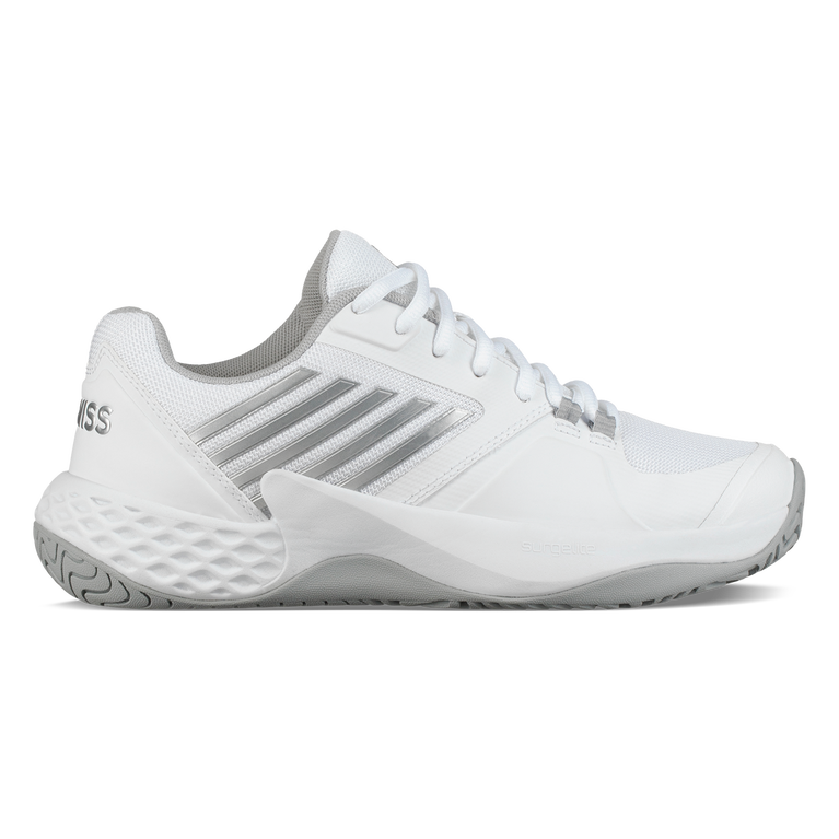 K-Swiss Aero Court Women's Tennis Shoe - White/Silver | PGA TOUR Superstore