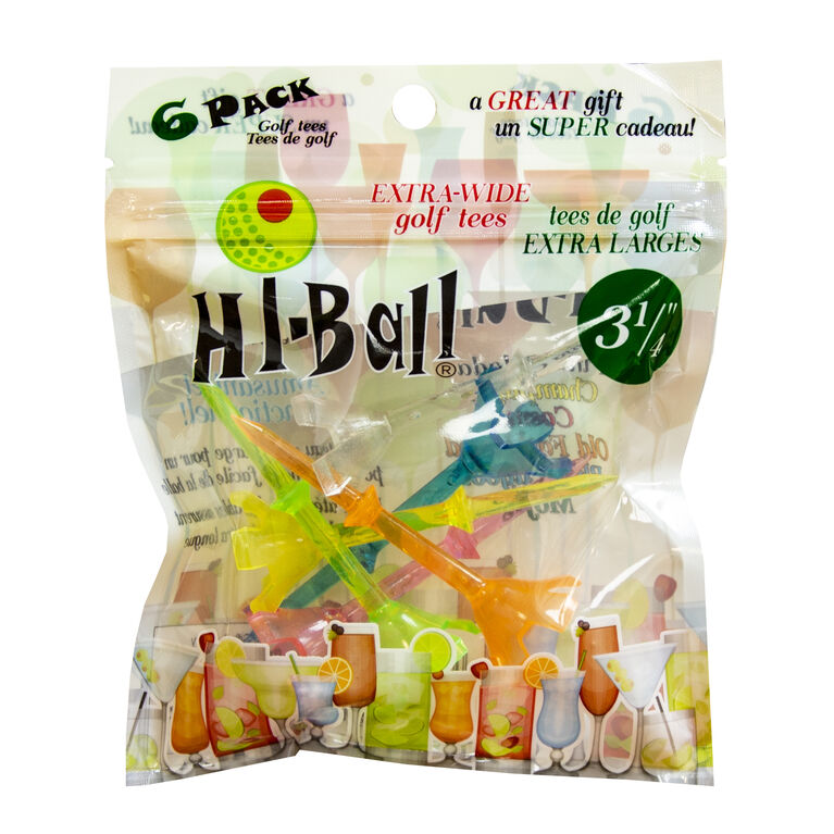 Hi-Ball 3-1/4&quot; Step Tees 6-Pack