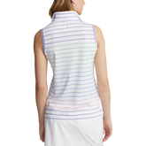 Alternate View 2 of Multi Stripe Sleeveless Quarter Zip Polo Shirt