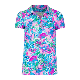 Frida Floral Puff Short Sleeve Polo Shirt