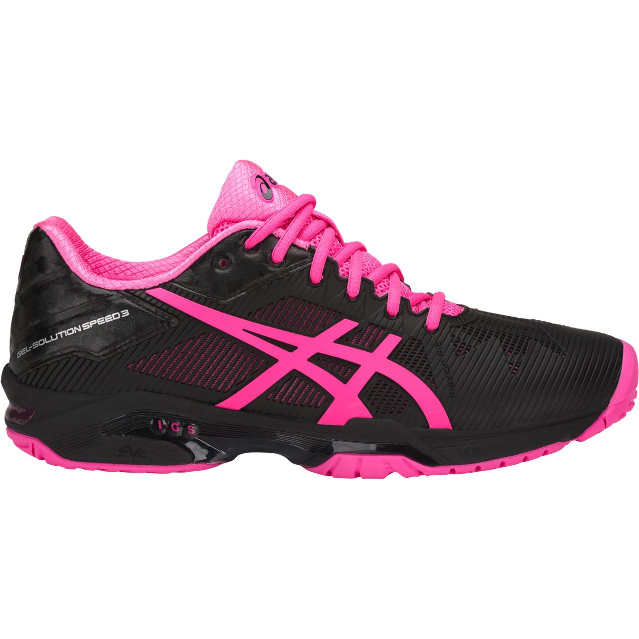 asics black pink