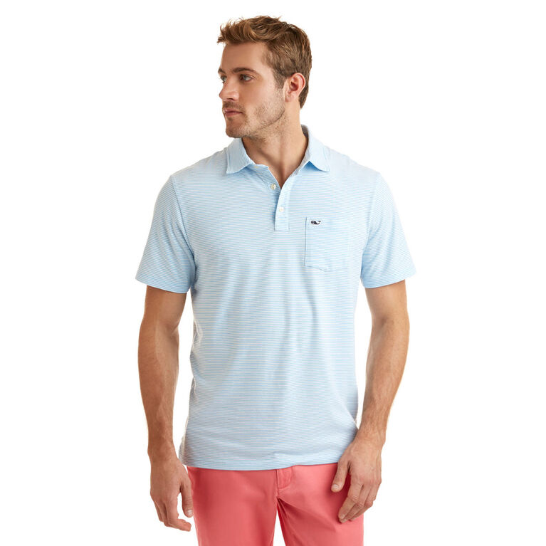pga tour men's feeder stripe golf polo shirt
