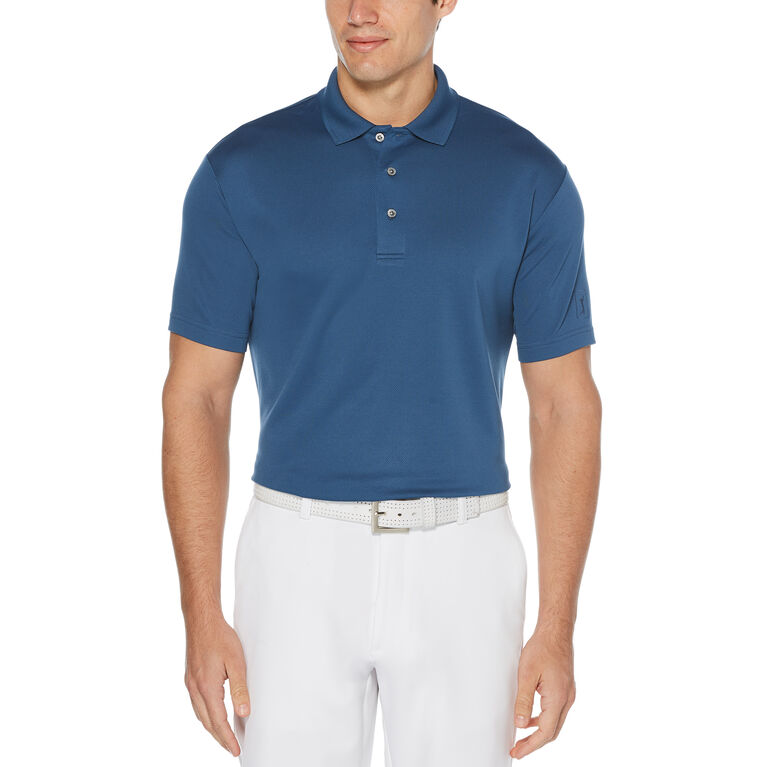 PGA TOUR Airflux Solid Mesh Short Sleeve Polo Golf Shirt | PGA TOUR ...